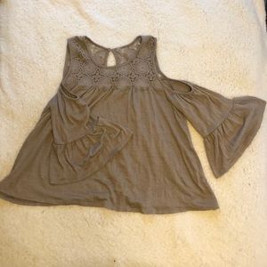 Brown Flowy Top